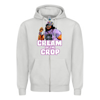 Dove Grey macho cream of the crop Zipper Hoodie - artisFamous