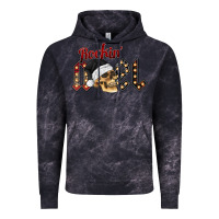 Cloud Black rockin noel skull Vintage Hoodie - CowhideDigitalArt