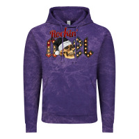 Cloud Purple rockin noel skull Vintage Hoodie - CowhideDigitalArt