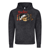 Vintage Black rockin noel skull Vintage Hoodie - CowhideDigitalArt