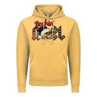Vintage Mustard rockin noel skull Vintage Hoodie - CowhideDigitalArt