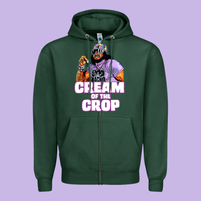 Macho Cream Of The Crop Zipper Hoodie Designed By Artisfamous