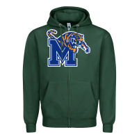 Sports Green the memphis athletic teams tigers Zipper Hoodie - artisFamous