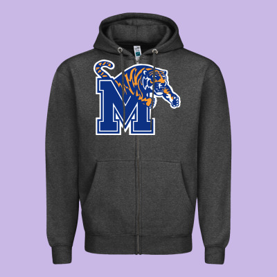 The Memphis Athletic Teams Tigers Zipper Hoodie Designed By Artisfamous