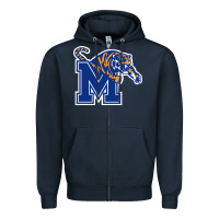 Navy the memphis athletic teams tigers Zipper Hoodie - artisFamous