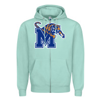 Seafoam the memphis athletic teams tigers Zipper Hoodie - artisFamous