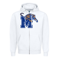 White the memphis athletic teams tigers Zipper Hoodie - artisFamous