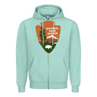Seafoam national park service Zipper Hoodie - artisFamous