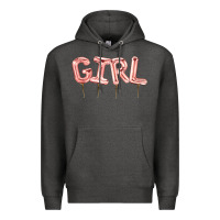 Charcoal Heather Girl balloon Premium Hoodie - Artiststas