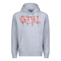 Heather Grey Girl balloon Premium Hoodie - Artiststas
