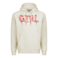 Oatmeal Heather Girl balloon Premium Hoodie - Artiststas