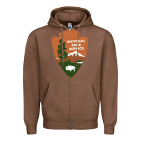 Chestnut national park service Zipper Hoodie - artisFamous