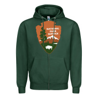 Sports Green national park service Zipper Hoodie - artisFamous