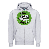 Heather Grey t rex ranch Zipper Hoodie - artisFamous