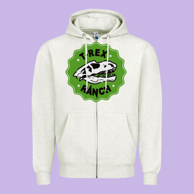 T Rex Ranch Zipper Hoodie Designed By Artisfamous