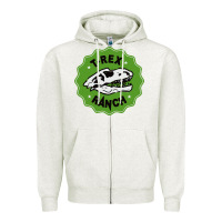 Oatmeal Heather t rex ranch Zipper Hoodie - artisFamous