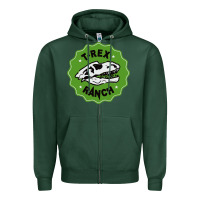 Sports Green t rex ranch Zipper Hoodie - artisFamous