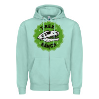 Seafoam t rex ranch Zipper Hoodie - artisFamous