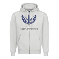 Dove Grey battle hawks football Zipper Hoodie - artisFamous