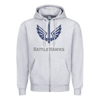 Heather Grey battle hawks football Zipper Hoodie - artisFamous