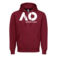 Burgundy australian open merch Zipper Hoodie - artisFamous