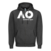 Charcoal Heather australian open merch Zipper Hoodie - artisFamous