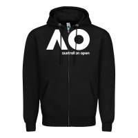 Black australian open merch Zipper Hoodie - artisFamous
