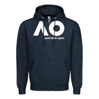 Navy australian open merch Zipper Hoodie - artisFamous