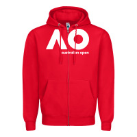 Red australian open merch Zipper Hoodie - artisFamous