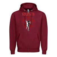 Burgundy starman music rush Zipper Hoodie - artisFamous