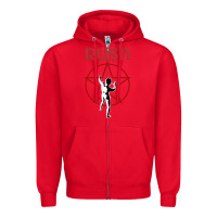 Red starman music rush Zipper Hoodie - artisFamous