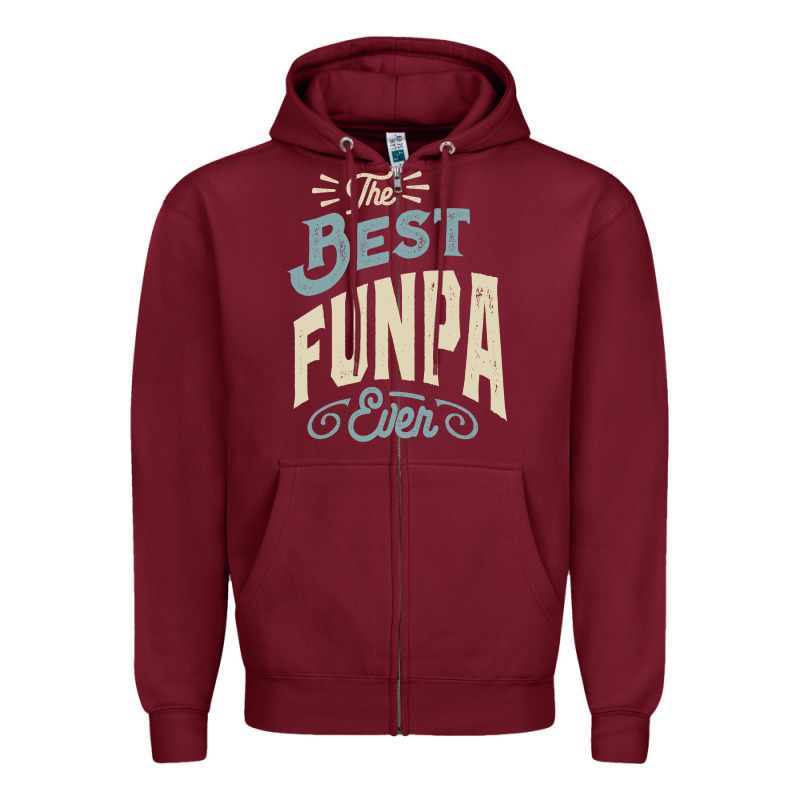 The Best Funpa Ever - Mens Funny Dad And Grandpa Zipper Hoodie by artisFamous | Teevron