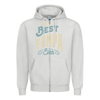 Dove Grey The Best Funpa Ever - Mens Funny Dad and Grandpa Zipper Hoodie - artisFamous