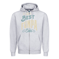 Heather Grey The Best Funpa Ever - Mens Funny Dad and Grandpa Zipper Hoodie - artisFamous