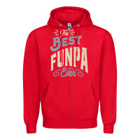 Red The Best Funpa Ever - Mens Funny Dad and Grandpa Zipper Hoodie - artisFamous