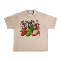 French Oak french bulldog with christmas socks Urban Heavy Tee - FaDigitalArtStudio