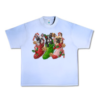 Grape Ice french bulldog with christmas socks Urban Heavy Tee - FaDigitalArtStudio