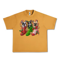 Peanut Butter french bulldog with christmas socks Urban Heavy Tee - FaDigitalArtStudio