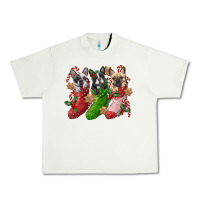 Pistachio french bulldog with christmas socks Urban Heavy Tee - FaDigitalArtStudio