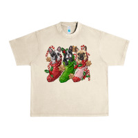 Sandshell french bulldog with christmas socks Urban Heavy Tee - FaDigitalArtStudio