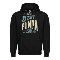 Black The Best Funpa Ever - Mens Funny Dad and Grandpa Zipper Hoodie - artisFamous