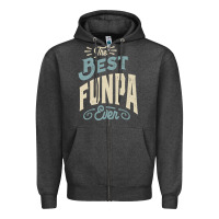 Charcoal Heather The Best Funpa Ever - Mens Funny Dad and Grandpa Zipper Hoodie - artisFamous