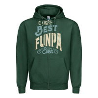 Sports Green The Best Funpa Ever - Mens Funny Dad and Grandpa Zipper Hoodie - artisFamous
