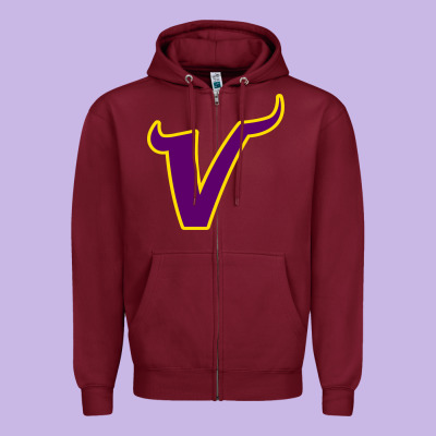 Vikings Style Zipper Hoodie Designed By Artisfamous