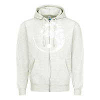 Oatmeal Heather yin yang bonsai tree Zipper Hoodie - artisFamous