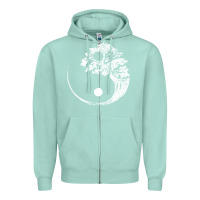 Seafoam yin yang bonsai tree Zipper Hoodie - artisFamous