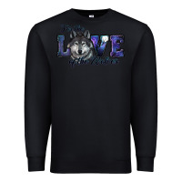 Black For The Love Of The Wolves Premium Sweatshirt - RanaPortraitStore