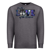 Charcoal Heather For The Love Of The Wolves Premium Sweatshirt - RanaPortraitStore