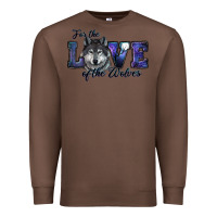 Chestnut For The Love Of The Wolves Premium Sweatshirt - RanaPortraitStore