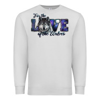 Dove Grey For The Love Of The Wolves Premium Sweatshirt - RanaPortraitStore